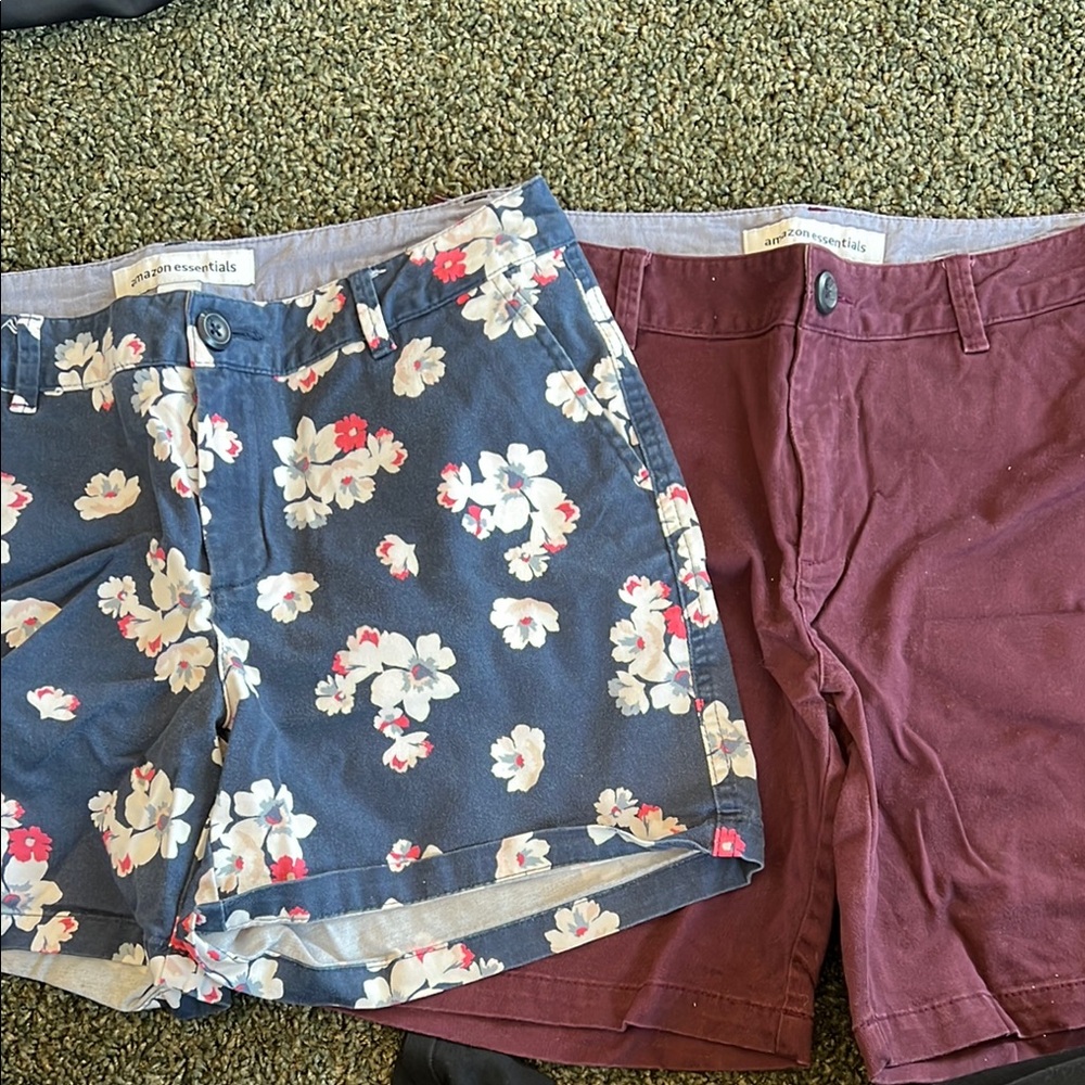 Floral and Burgundy women’s shorts
